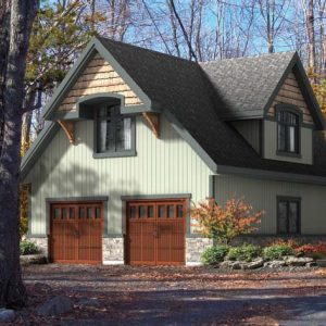 The Sherwood garage exterior view